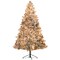 Edge Collections - 7.5' - White - Hinged Snow Flocked Christmas Tree with Lights - 1 Piece
